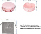 Leak Proof Denture Cup Kit Portable Retainer Case Perfect for Travel, Denture Case Container Cleaning Care for Dentures Aligner Mouth Guard with Denture Brush,Strainer, Removal Tool and Mirror
