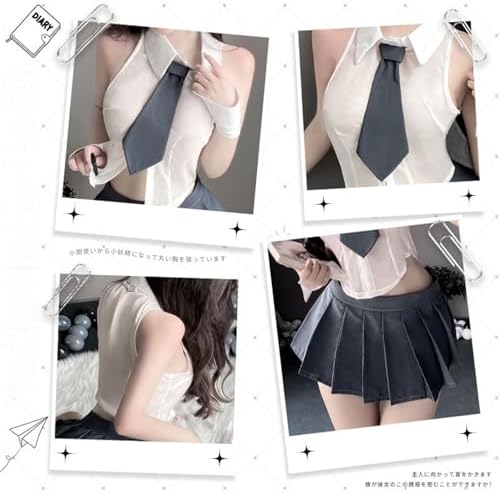 SINMIUANIME Women's Office Secretary Costumes Sexy Cosplay Lingerie Anime Underwear Teacher Professional Wear With Socks