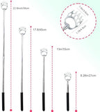 2 Pcs Back Scratcher Extendable,Metal Bear Claws Back Scratchers,Backscratche for Men, Women,Adults,Christmas Stocking Stuffers (Black)