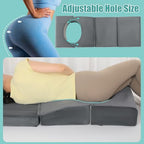 HOMBYS Adjustable Size BBL Pillow After Surgery for Sleeping,High Density Foam Foldable BBL Brazilian Butt Lift Pillow Post Surgery Recovery for Sleeping, BBL Recovery Must Haves,Grey