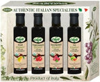 Olidi Organic Balsamic Vinegar Of Modena Variety Set - Fig/Pear/Raspberry/Pomegranate, (Pack of 4) - For Cooking, Salads, and Gifting