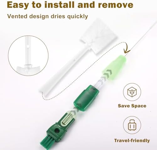XYFuuee 5 Pack Bottle Brush Set, 5 in 1 Water Bottle Cleaning Brush, Long Handle Narrow Wine Cup Cleaner, 3 Straw Brushes for Stanley, Travel Nipple Lid Gap Detail Washer Brush