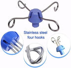 FATACO IV Poles IV Stands with Silent Brake Wheel and 4 Hook, Adjustable Height 43.3-83in, Stainless Steel, Enlarged Base, Stable and Durable (Size : K)