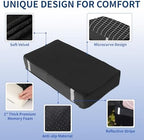 Knee Scooter Pad Cover with 2'' Removable Highly Resilient Comfort Memory Foam Cushion - Knee Walker Accessory for Roller - Universal Fit Most Models