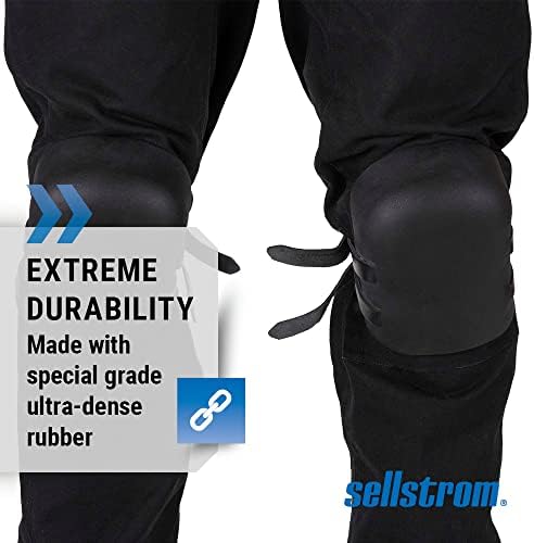 Sellstrom KneePro Roofers Protective Knee Pads with Heavy Duty Foam Padding - All-Day Comfort, Non-Marking Rubber, Universal Fit for Men & Women - for Roofing, Welding, Work on Heated Surfaces