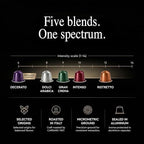 CARRARO Variety Pack - 100 Espresso Capsules Compatible with Nespresso Original Line Machines - Medium & Dark Roast Coffee Pods, Aluminum Capsules 10 Packs, Made in Italy (Premium Gift Box Not Included)