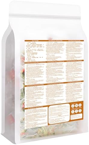 Plant Gift Honeysuckle Tea Bag 8.81oz (5g*50bags) Rock Sugar, Licorice, Chinese Pure Natural, Health Care Mixed Tea, Combination of Floral Tea 250g