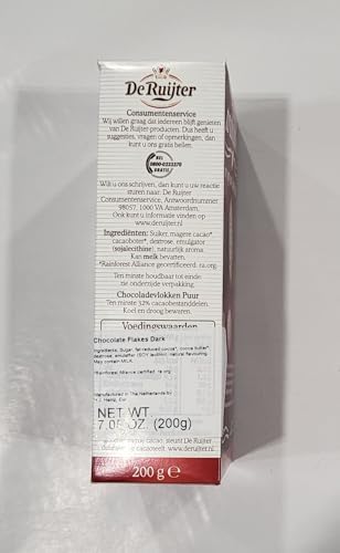 De Ruijter Dark Chocolate Flakes 7 Ounce Box (Pack of 3)