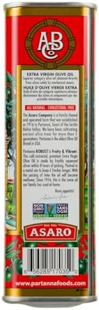 Partanna Robust Extra Virgin Olive Oil - Premium Castelvetrano Olive Oil - Harvested in Sicily - Pure Authentic Italian - Monovarietal - Rich in Flavor - First Cold Pressed 16.9oz (500ml) Tin