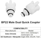 3PCS BP22 NIBP Connectors Compatible with GE/Datex Ohmeda Blood Pressure Monitor, Adapter for Hose