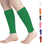 Calf Compression Sleeves for Men & Women (20-30mmhg) - Leg Compression Sleeve for Running, Cycling, Shin Splints Support, Relieve Legs Pain, Travel (One Pair)(Green,Large)