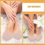 FRCOLOR 2 Pairs Long Soft Gel Toe Pads Ballet Pointe Shoes Toe Caps High Heels Forefoot Wrap for Women Dance Shoe Cushions