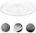 Zerodeko Glass Fruit Bowl Clear Plate Dry Fruit Plate Appetizer Serving Tray Candy Dish Desserts Snacks Nut Holder 30cm Dessert Trays