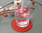 ONLYKXY 3 Pieces 3.93 Inch Silicone Coasters, Round Coasters for Drinks, Beverage Coffee Tea Coaster (Red)