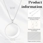 5X Magnifying Glass Necklace Vintage Magnifying Glass Pendant Necklace Monocle Lens Necklace Magnifying Glass on a Chain 1.7 Inch Diameter Glass Lens for Reading, Jewelry, Needlework