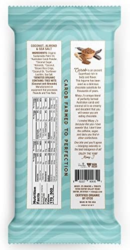 Missy J's Organic Carob Bars Variety 4 Pack. Made w/Coconut Sugar, Vegan, Gluten Caffeine Free, Healthy Substitute for Chocolate, Perfect for Snacks and Treats