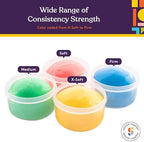 Special Supplies Therapy Putty for Teens and Adults - Resistive Hand Exercise Stress Relief Therapy Putty Kit, Set of 4 Strengths, Three Ounces of Each Putty (Primary Colors)