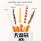 Handmade Spicy Strips (65g/Bag), Made Of Wheat/Chili/Spices, Low Sugar And Low Calorie, Snack Gift, Nostalgic Childhood Snacks, Chinese Specialty Leisure Snacks, The Best Vegetarianism 65g (Pack Of 3)