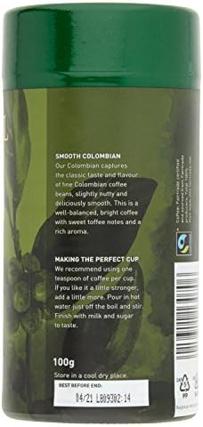PERCOL Smooth Colombian Instant Coffee Easy Drinking Flavor 100% Arabica Beans Freeze-Dried - Light Strength 3.5 oz 1 Pk