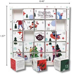 English Tea Shop Organic White Ornaments Advent Calendar Puzzle 25 Loose Leaf Tea Pyramid Bags