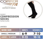 Copper Fit® Energy Compression Socks (3 Pack) | Easy On, Off | Circulation & Swelling Relief | Ideal for Travel, Nurses, Running, & Recovery | Men & Women