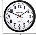 NRS Easy to See Quartz Wall Clock, Large, 35 cm