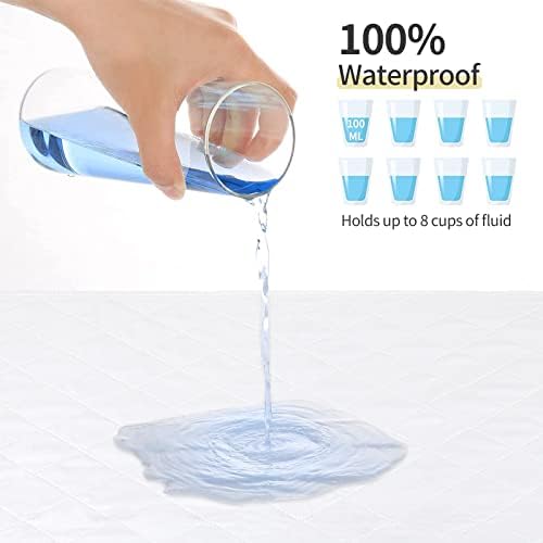 CoolShields Waterproof Bed Pads Incontinence Washable Reusable Bedwetting Mattress Protector Pad for Kids, Adults, Elderly, and Pets 34'' x 52'' (2 Pack)