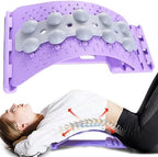 Back Cracker 4-Level Adjustable Back Stretch with Acupressure Massage Correction Spine Decompression Lumbar Support for Scoliosis Pain Relief Stretcher, Cracking Device, Lumbar Support
