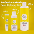Ann Clark Lemon Yellow Food Coloring Gel .70 oz. Professional Grade Made in USA