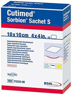 Cutimed Sorbion Sachet S Wound Dressing Cellulose/Gel Forming Polymer 4 X 4 Inch, 7323206 - Box of 10