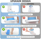 YUNCHI Waterproof Foot Cover for Shower Adults with Non-Slip Bottom, Reusable Watertight Foot Ankle Cast Protector for Foot Surgery Casts Bandages Wounds Dressing