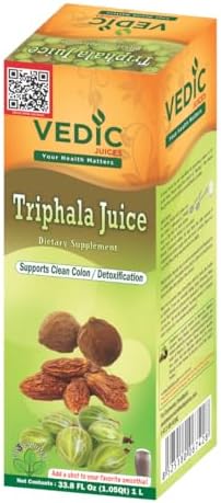 Triphala Juice, Herbal Triphala Juice - 33.8oz, Ideal for Daily Use, 1 Litre