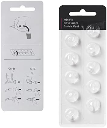 Hearing Aid Domes for Oticon Replacements, Oticon Minifit Double Vent Bass Domes (10 mm/2 Packs）, Universal Domes for Oticon Hearing Aid Supplies.