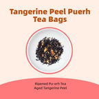 Tangerine Peel Puerh Tea Bags - Chenpi & Puer Herbal Blend for Digestive Aid & Wellness, Ripe fermented Tea with Natural Mandarin Aroma, Traditional Chinese Tea 2.12oz 20 Bags, AeroMind CloudTrade