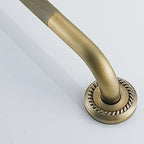 Heavey Duty Grab Bar, 24-Inch Sturdy Hand Rail, Stylish Bathroom Armrest, Antique Brass Finish, Good for Senior, Kids, Elderly