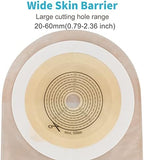 20 PCS Colostomy Bags, Ostomy Supplies,One Piece Drainable Ostomy Pouch with Hook and Loop Closure for Ileostomy Stoma Care, 15mm-60mm Cut to Fit
