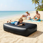 BBL Bed with Hole for Sleeping After Surgery, Black PVC Inflatable Recovery Mattress with Built-in Electric Pump | Brazilian Butt Lift Post-Op Air Bed