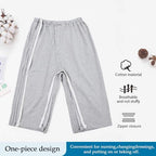 Unisex Side Zipper Bedridden Patient Clothing,Patient Pants,Tear Away Pants,Soft Cotton Material