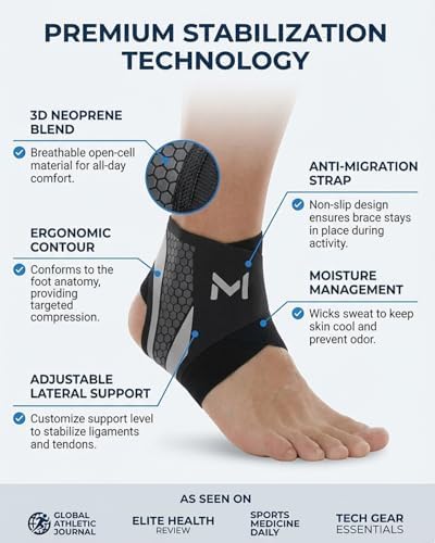 Ankle Brace Compression Support Stabilizer Lace-Up Sports Basketball Sprain Recovery Men Women Adjustable Foot Ankle Orthopedic Grade Tendonitis Protection