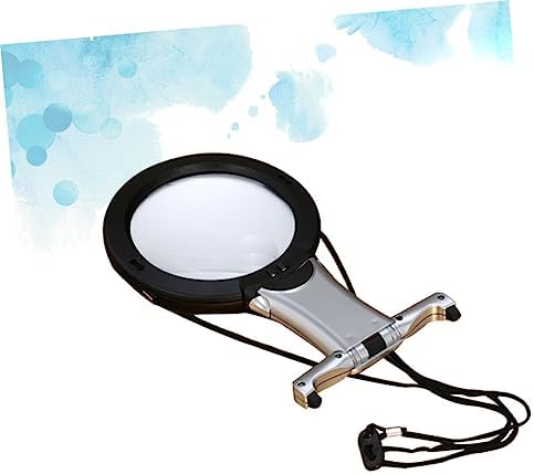 FRCOLOR Reading Magnifying Glass Led Lights Portable and Stand Handheld and Desk Magnifier for Seniors Artists and