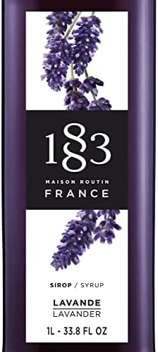 1883 Maison Routin Syrup for Drinks, Made in France, (33.8 Fl Oz, Lavender-)