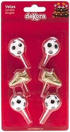 Dekora - Football Candles for Birthday Cake - Football and Golden Boot