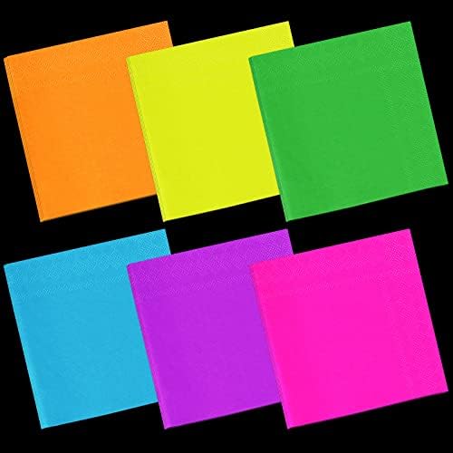 Resinta 120 Pieces Cocktail Napkin Paper Napkins 2 Ply Party Supplies, 6 Colors