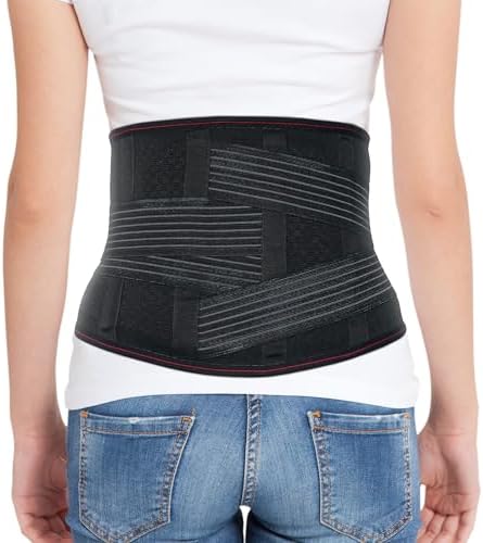 ORTONYX Back Brace With Lumbar Support Pad - Medical Grade Lumbosacral Belt for Men and Women - with Lumbar Pad, Lower Back Pain Relief, Herniated Disc, Sciatica, Degenerative Disc Disease - XS/S (Waist 26"-32.2") Black