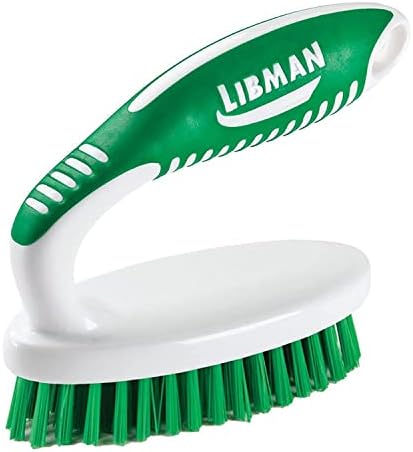 Libman Commercial 15 Small Scrub Brush, Polypropylene, 1.75" x 4.5" scrubbing Surface, Green and White (Pack of 6)