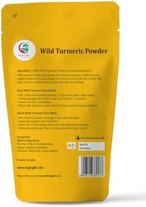 Kasturi Turmeric Powder for Skin Care | Wild Turmeric Powder | Aka Kasturi Manjal | Best for Preparing Turmeric Face Mask | Get Clear and Glowing Skin Naturally | 100grams / 3.5 Oz pack
