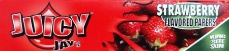 Juicy Jays Strawberry Flavored Rolling Papers King Size Slim - 3 Pack