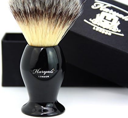 Haryali London Shaving Brush Synthetic Badger Hair & Black Base Brush For Men