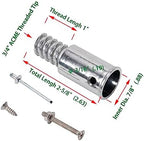 Threaded Tips Replacement for Extension Poles Repairing, Push Broom Handle Threaded End (1 in & 3/4 in)