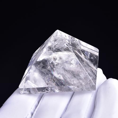 Healing Crystal, Natural Crystal Pyramid Energy Healing Tower with Good Luck Blessing, for Home Decoration Ornament,Gift